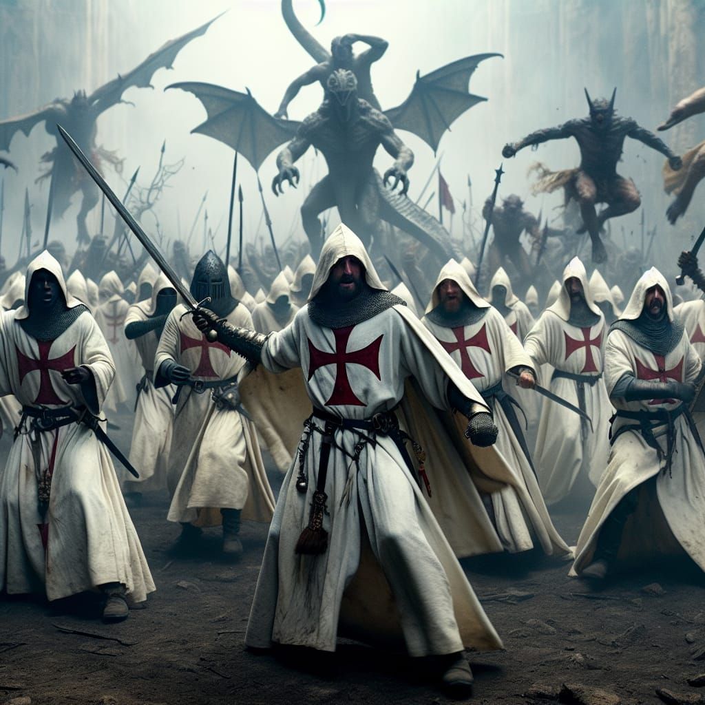 Templars Battle Demons in Medieval Conflict