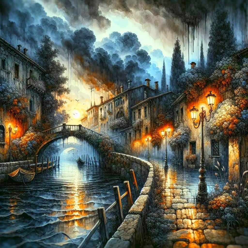 A peaceful evening after the rain