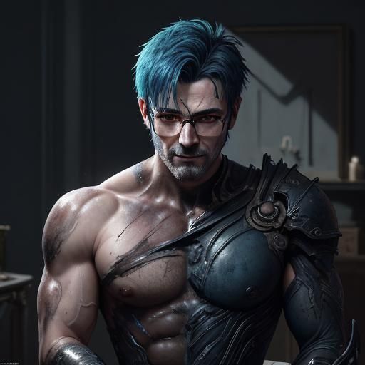 Wounded Android Butler's Weary Smile