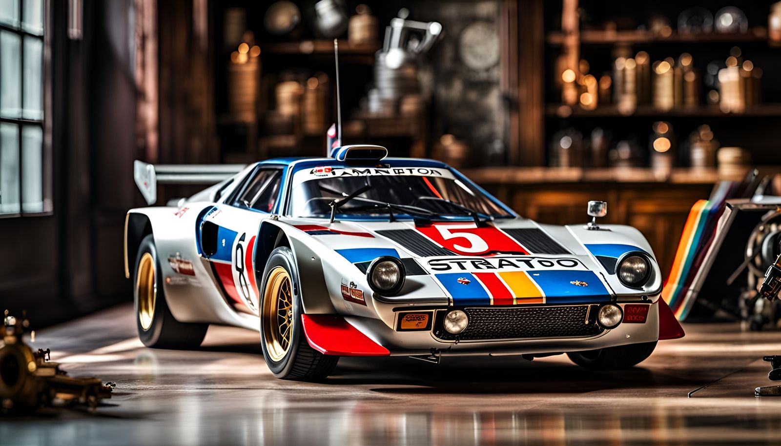 Steampunk Lancia Stratos Turbo Gr.5 Digital Art