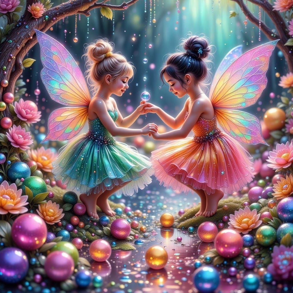Whimsical Fairy Battle in Candy World