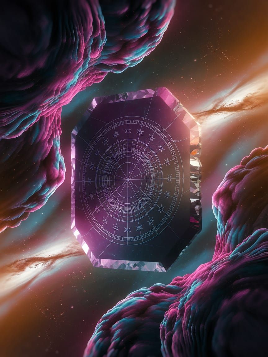 Ancient Crystalline Star Map in Cosmic Void