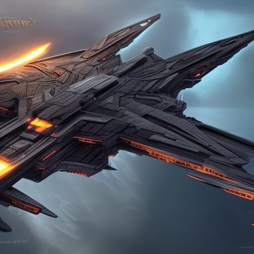 Hyperdetailed Star Destroyer Matte Painting in 8K