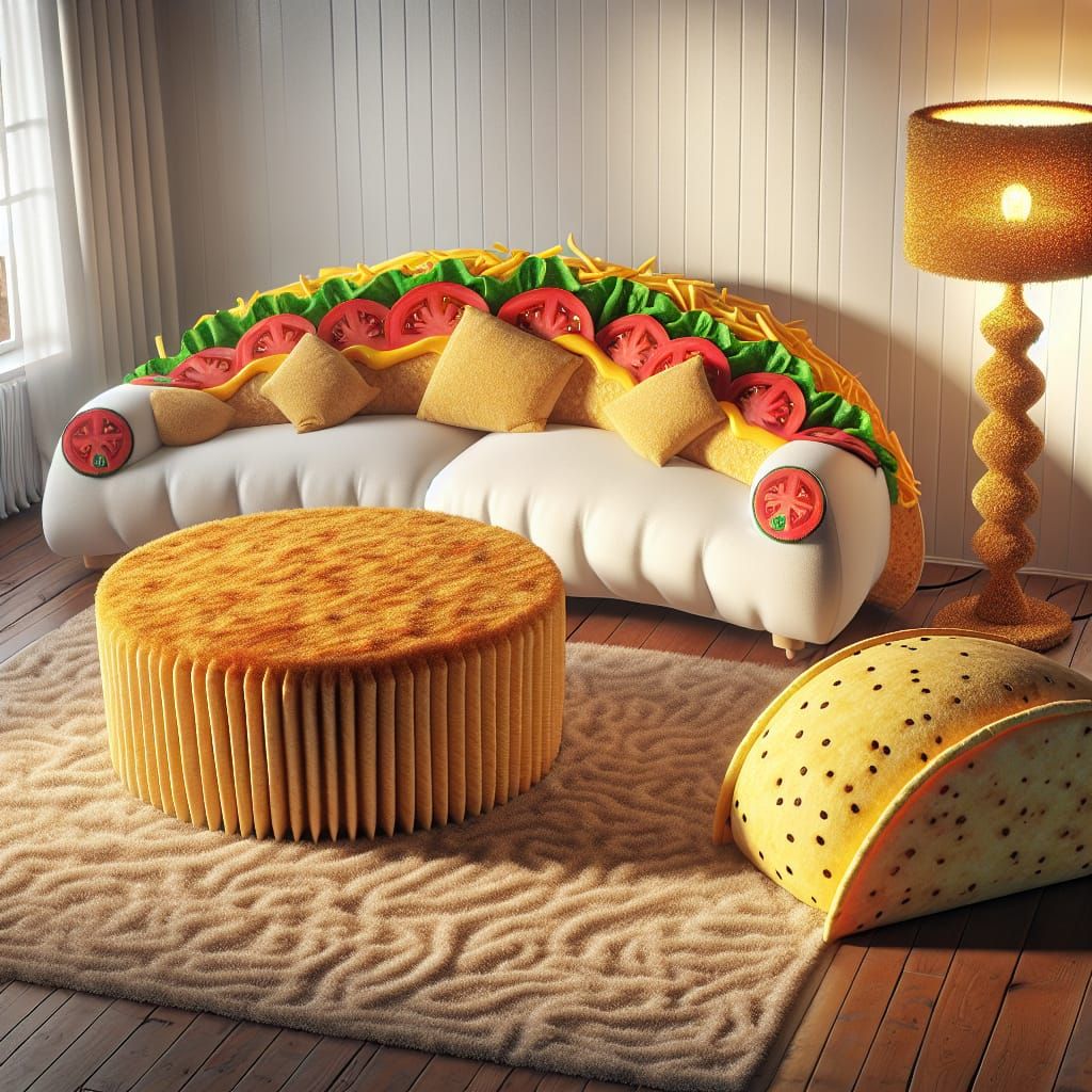 Taco-Themed Furniture Creates Whimsical Room Design