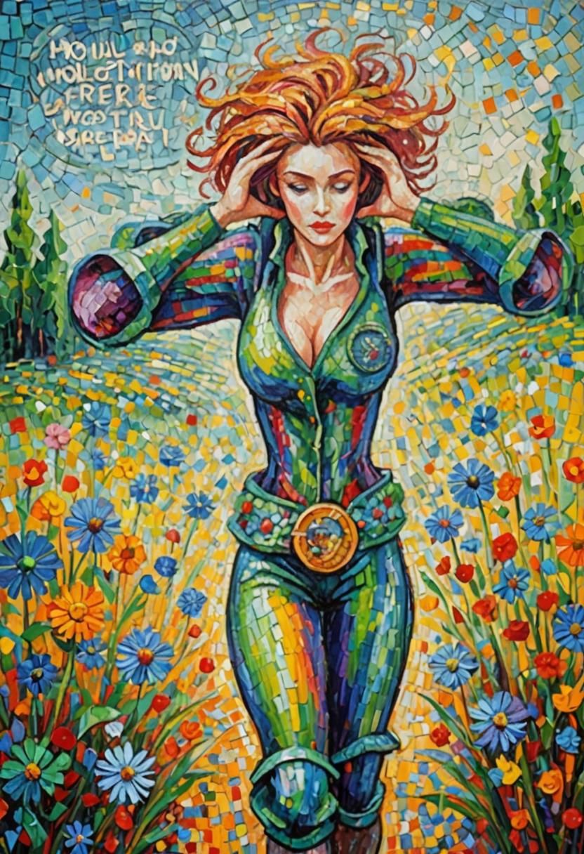 Monochrome Expressionist Oil Painting in Impasto Style