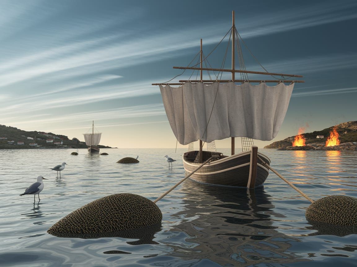 Ethereal Bosphorus Scene in 3D Rendering