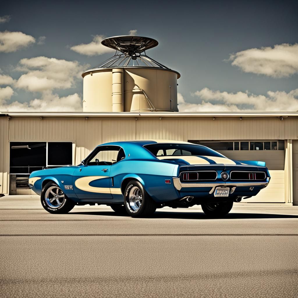 Extraterrestrial Shelby Muscle Car with Custard Pie