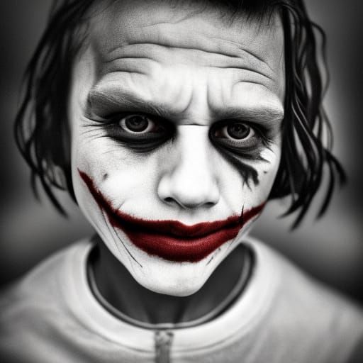 Joker Portrait in Gritty Street Photography Style