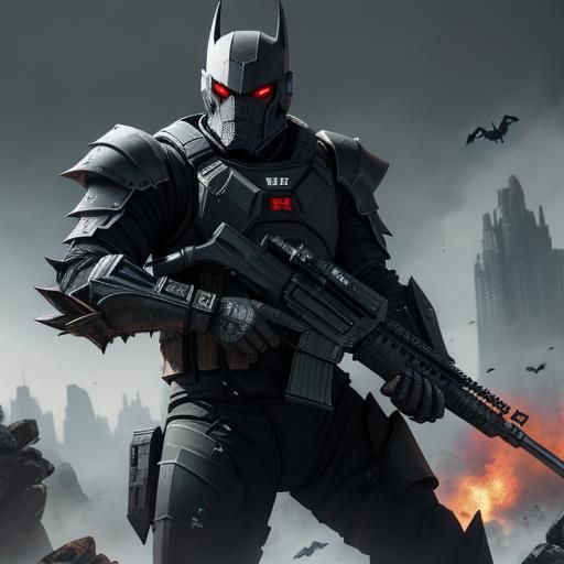 Bat-Headed Warrior in Combat Armor, 3D Game Art