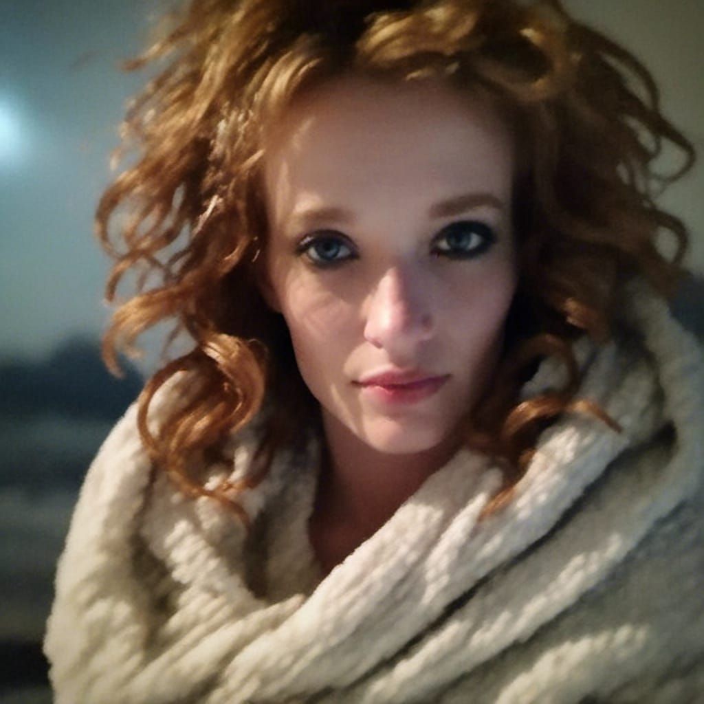 Female Figure with Spirit Box in Digital Style