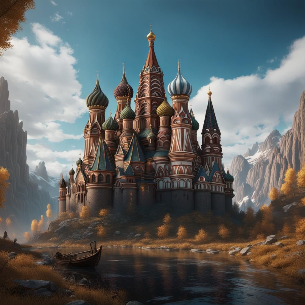 Detailed Matte Painting of Russia in Unreal Engine