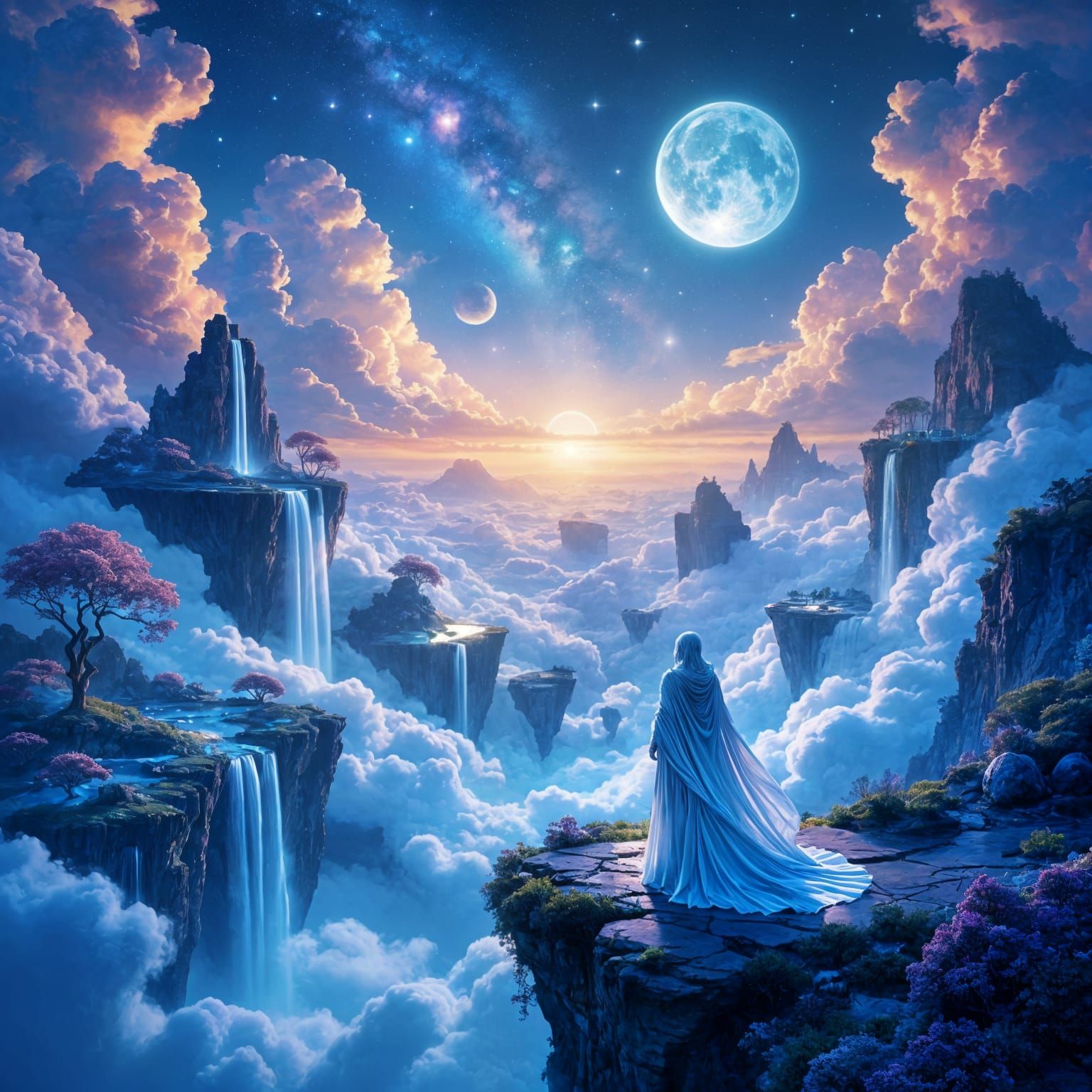 Luminous Dreamscape: Floating Islands, Crystal Trees, Celest...