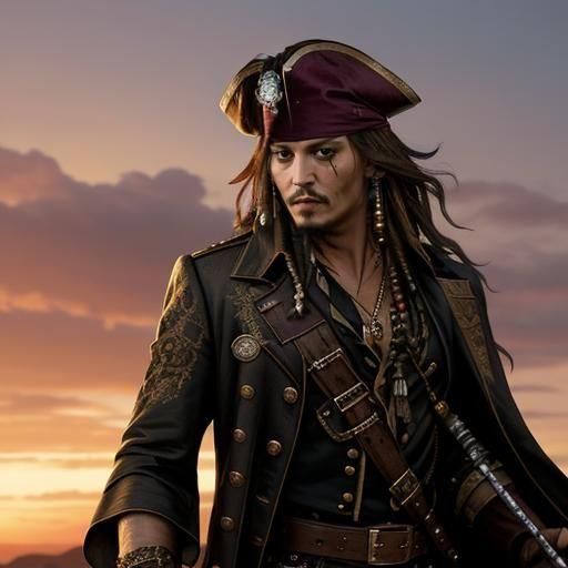 Iconic Pirate Captain Portrait