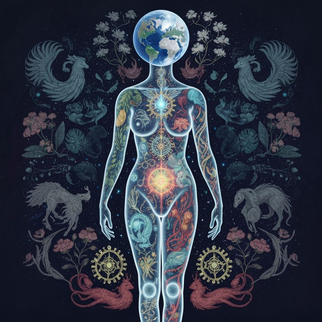 Earth and Moon Intertwined: A Mystical Mindscape