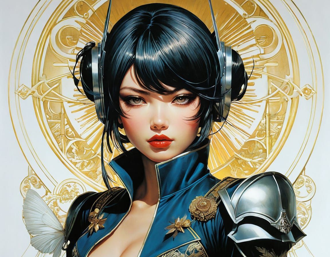 Dreamlike Fantasy Portrait of a Woman in Flowing Robes