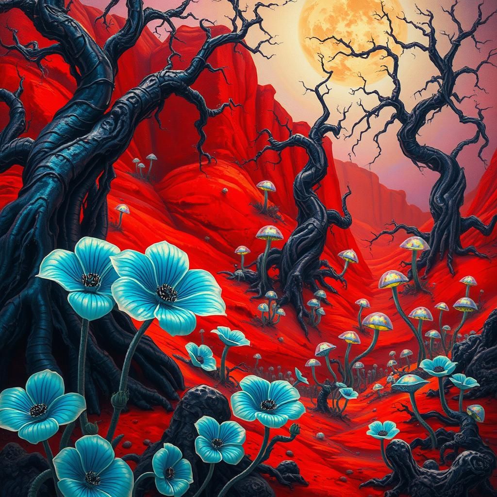 beautiful alien flowers