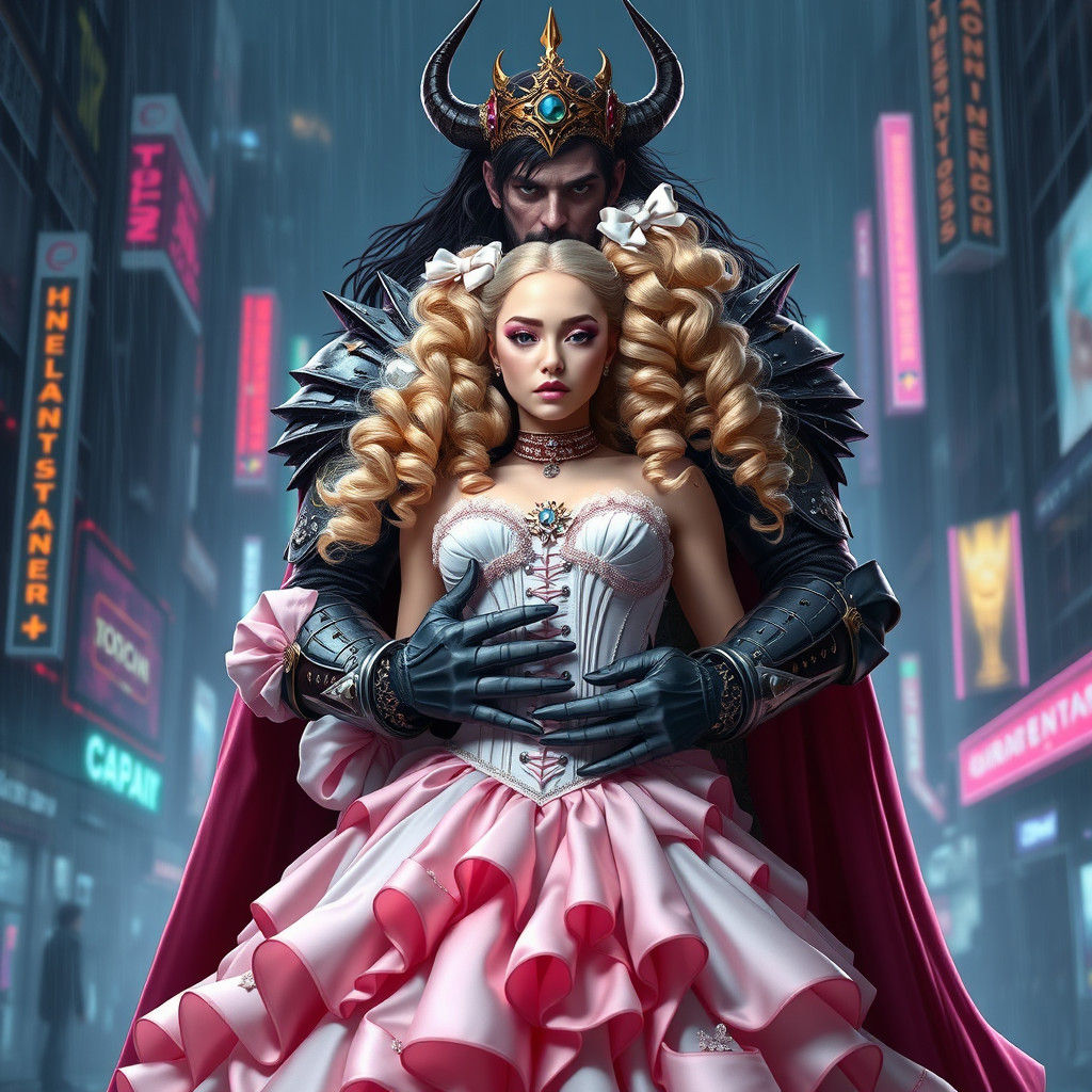 Cyberpunk Demon King and Sissy Bride
