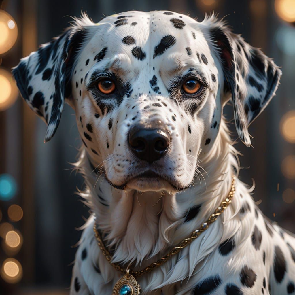 Ethereal Dalmatian Portrait in Soft Focus