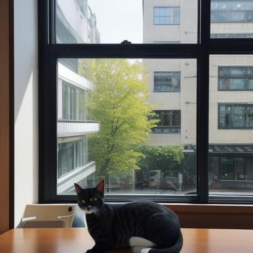 Modern Cat Cafe Facade in Natural Light