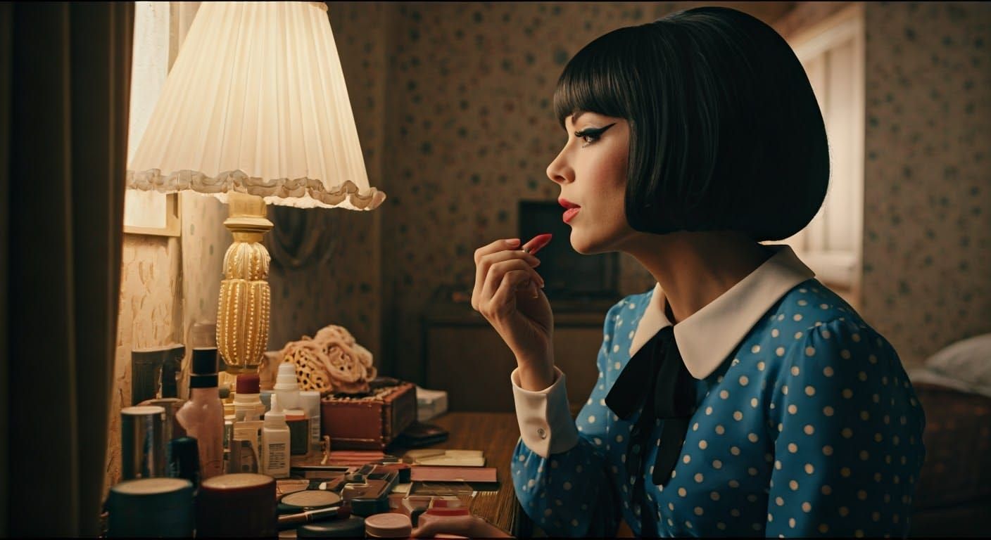 1960s Mod Girl in Intimate Widescreen Portrait