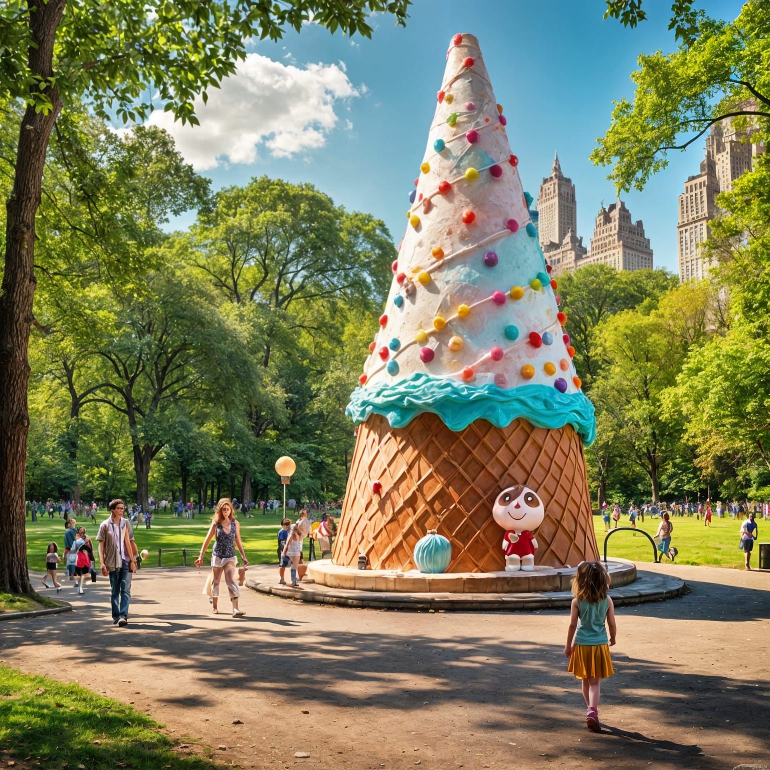 Giant Ice Cream Cone in Central Park