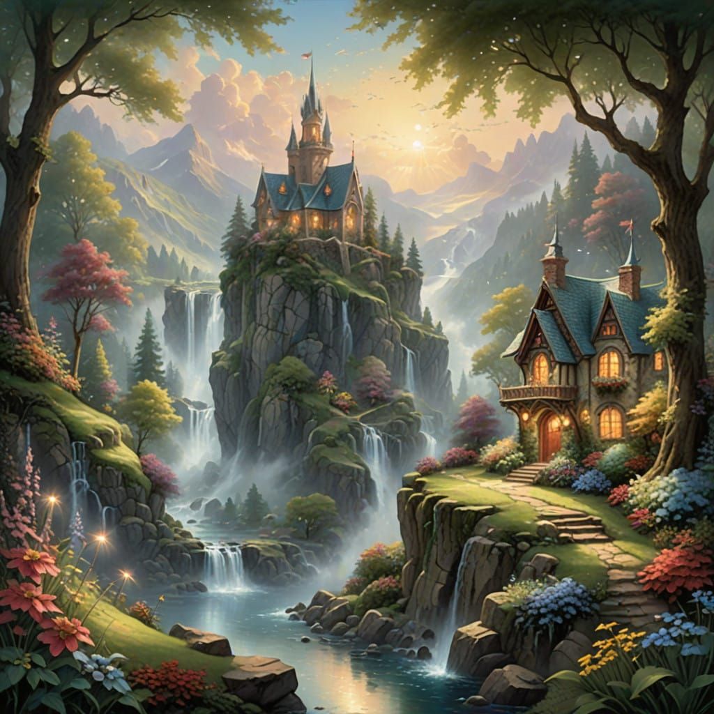 Ethereal Summer Fairy in Whimsical Hyperdetailed Fantasy