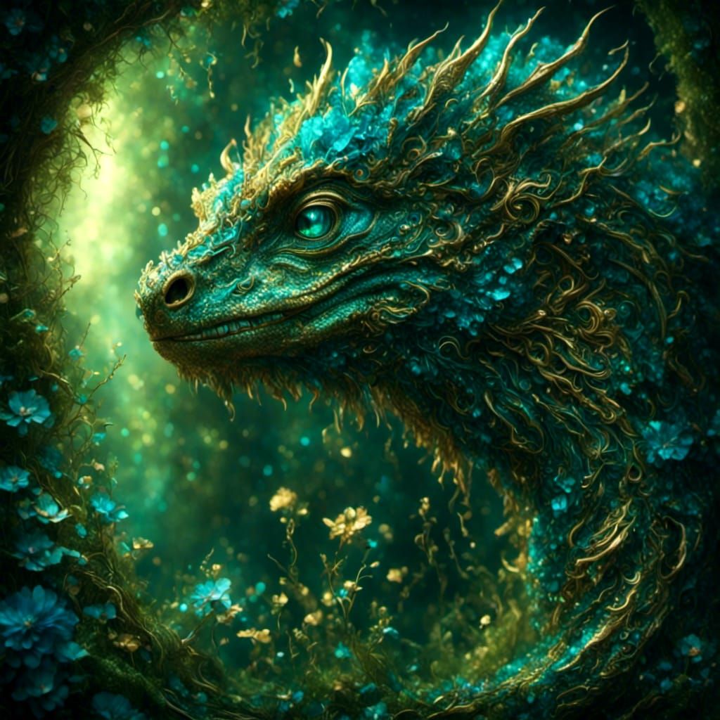 Reptilian in 8k Vray HD CGI with Sparkle Effect