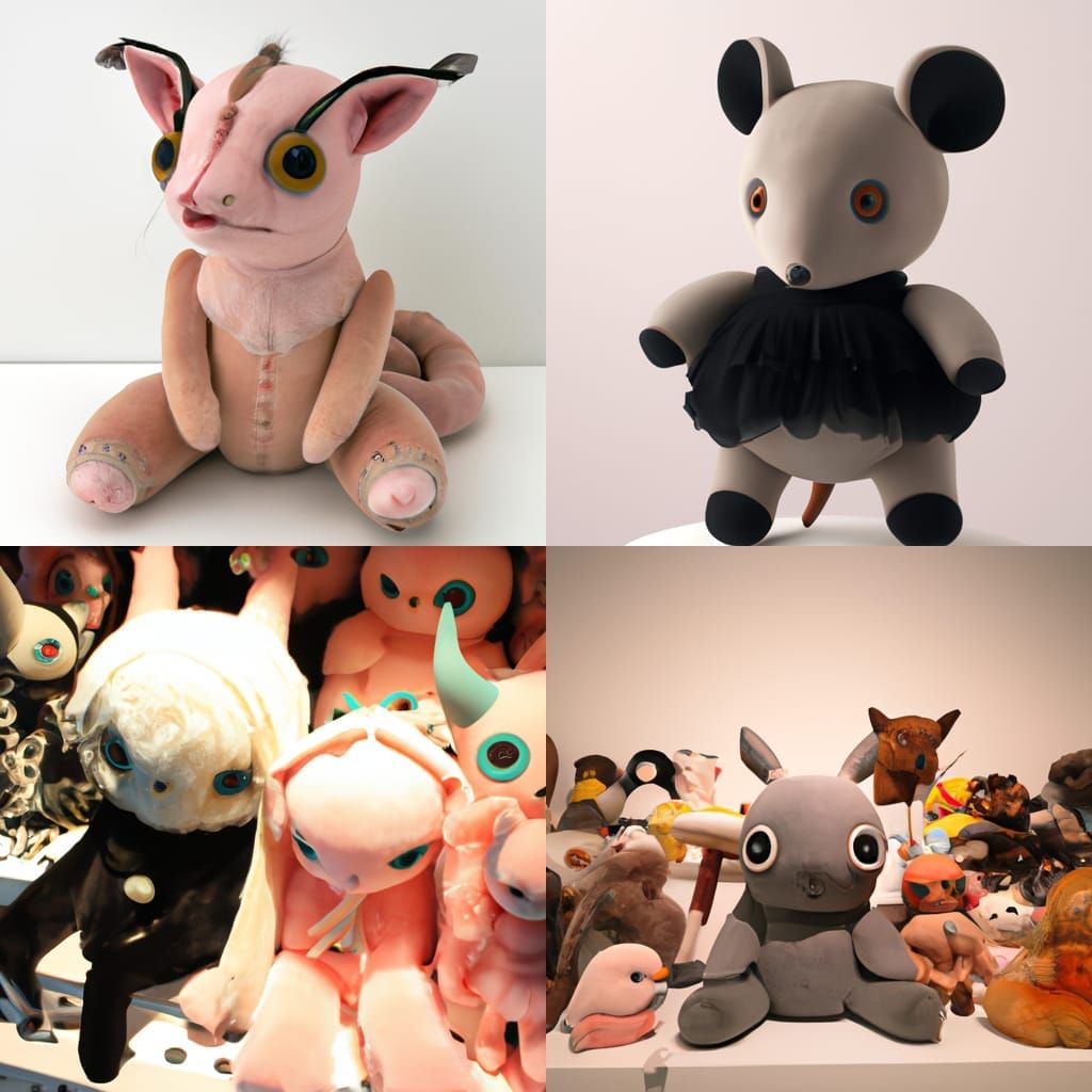 Surreal Plush Animal in Pop Surrealist Style