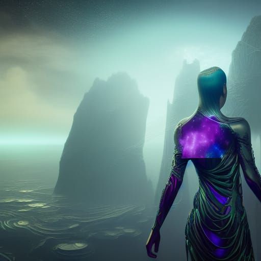 Surreal Astral Projection in a Futuristic Style