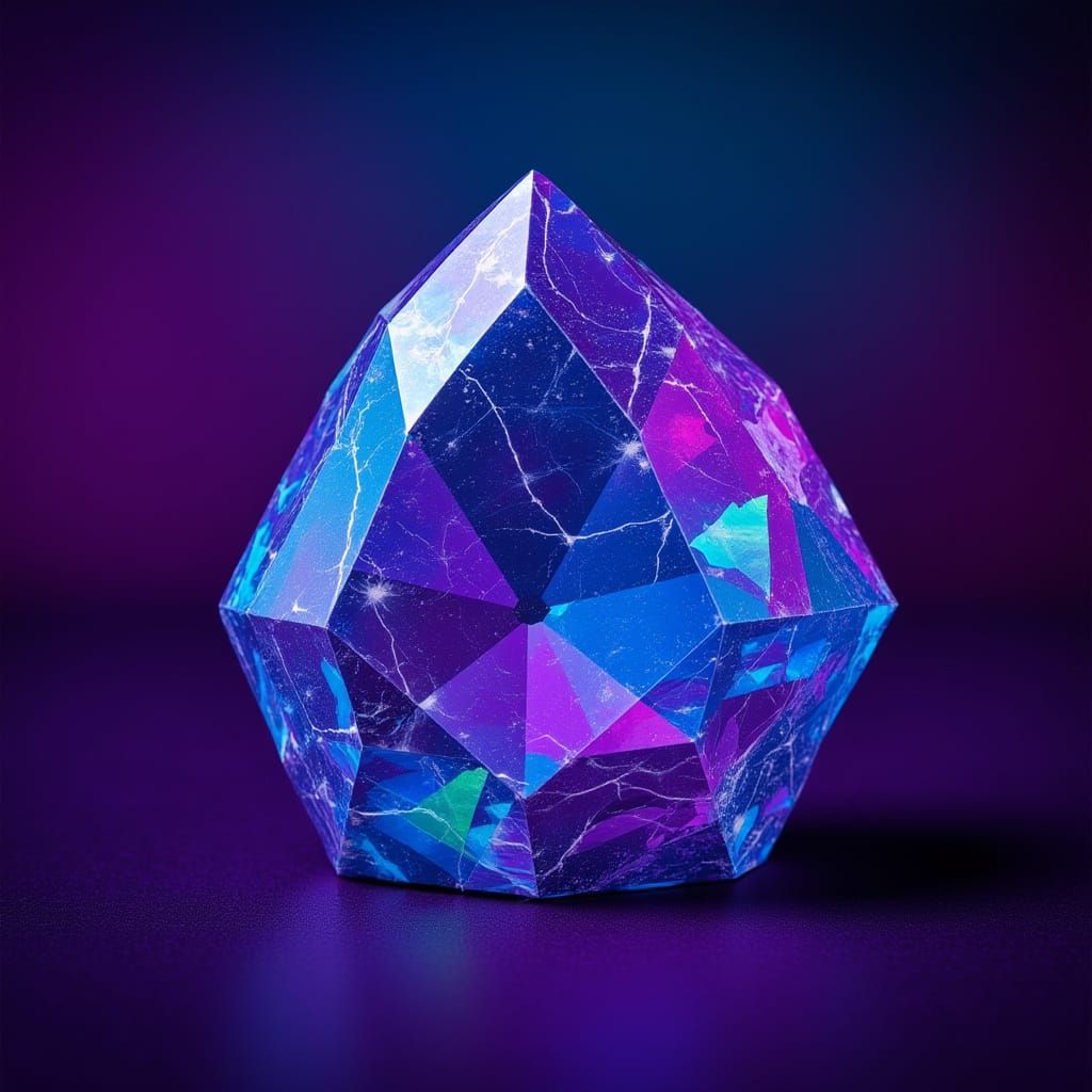 Hyperrealistic Sodalite Crystal in Vibrant Colors