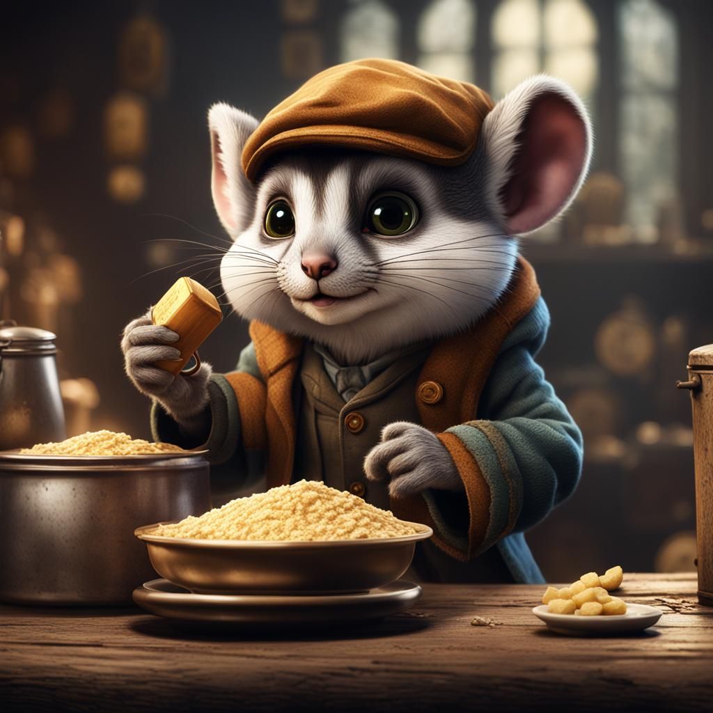 Oliver Squirrel as Oliver Twist Asks For More