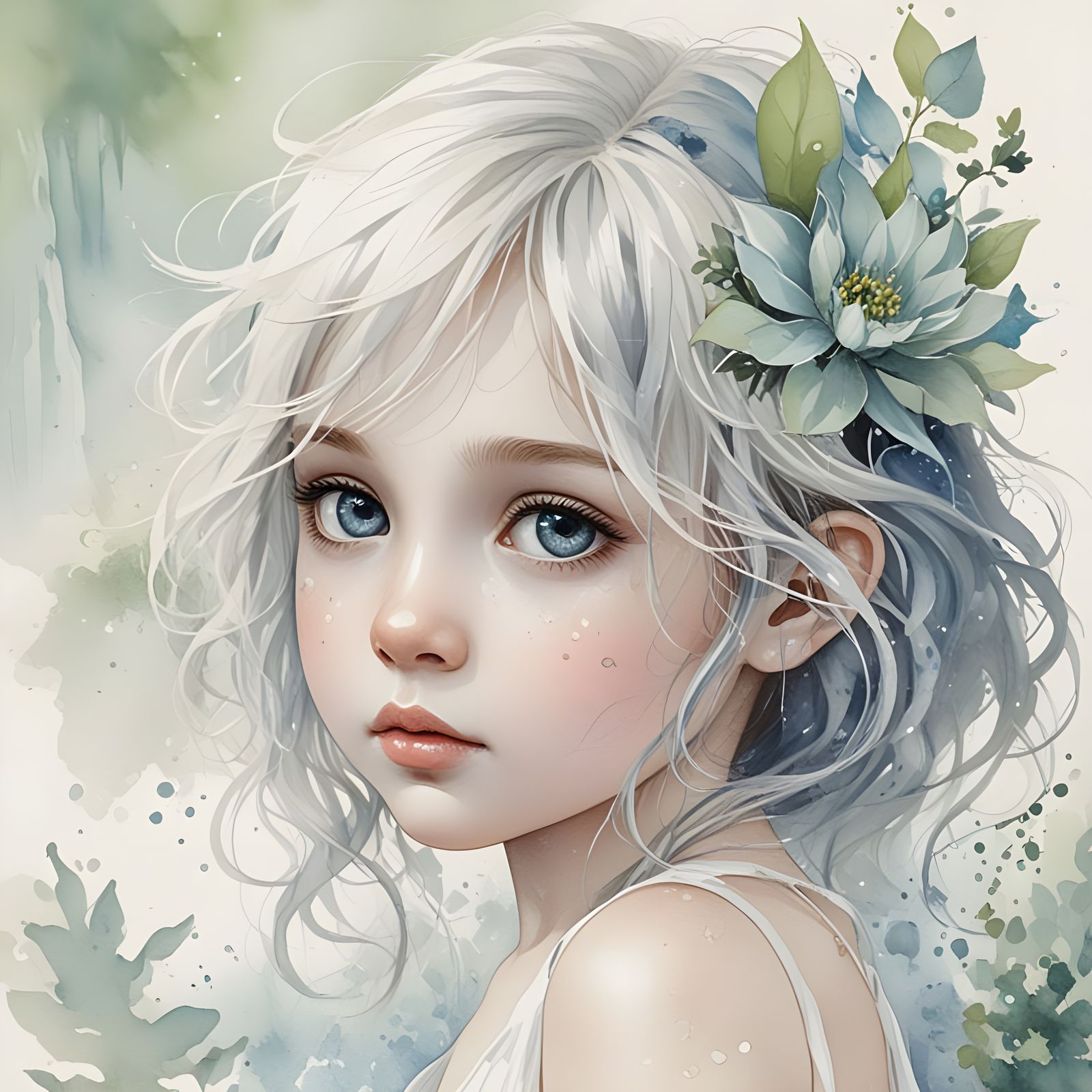 Enchanting Toddler Embarks on Whimsical Watercolor Adventure