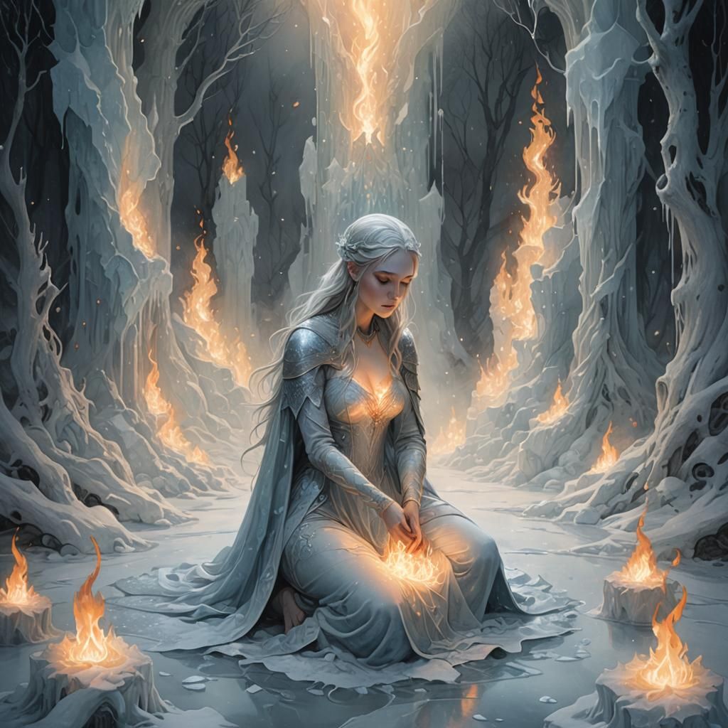 Ice Maiden at Heart Furnace in Ethereal Style