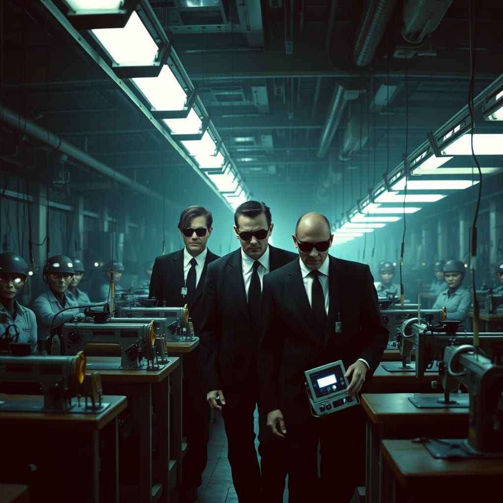 Men in Black Agents Investigate Alien Sweatshop