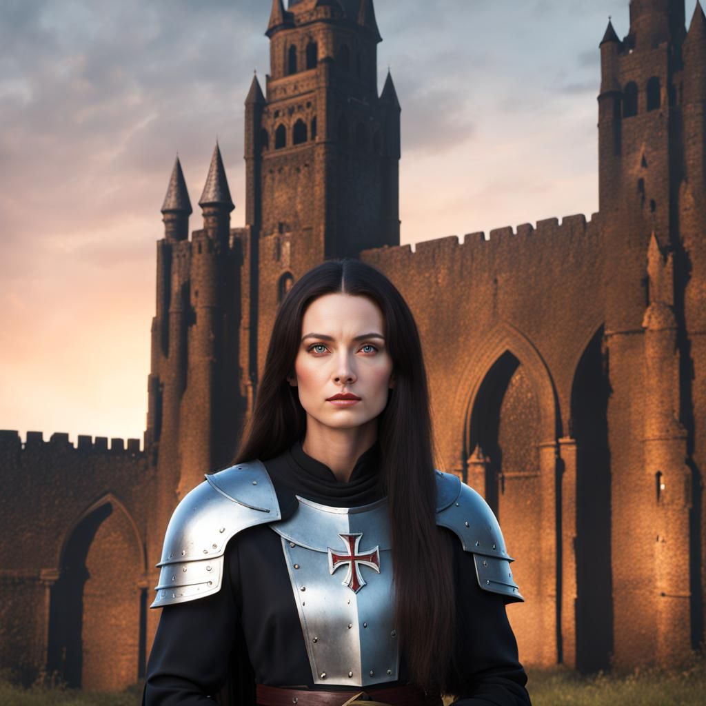 Knights Templar Fantasy Action in Detailed Matte Painting