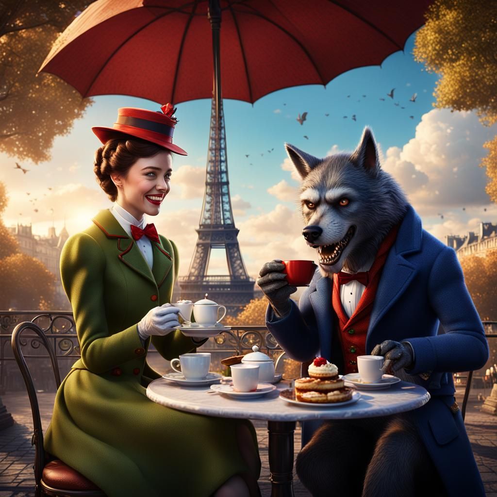 Mary Poppins has a nice chat