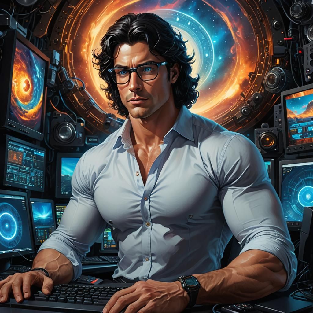 Man Enters New Dimension Through Computer Screen