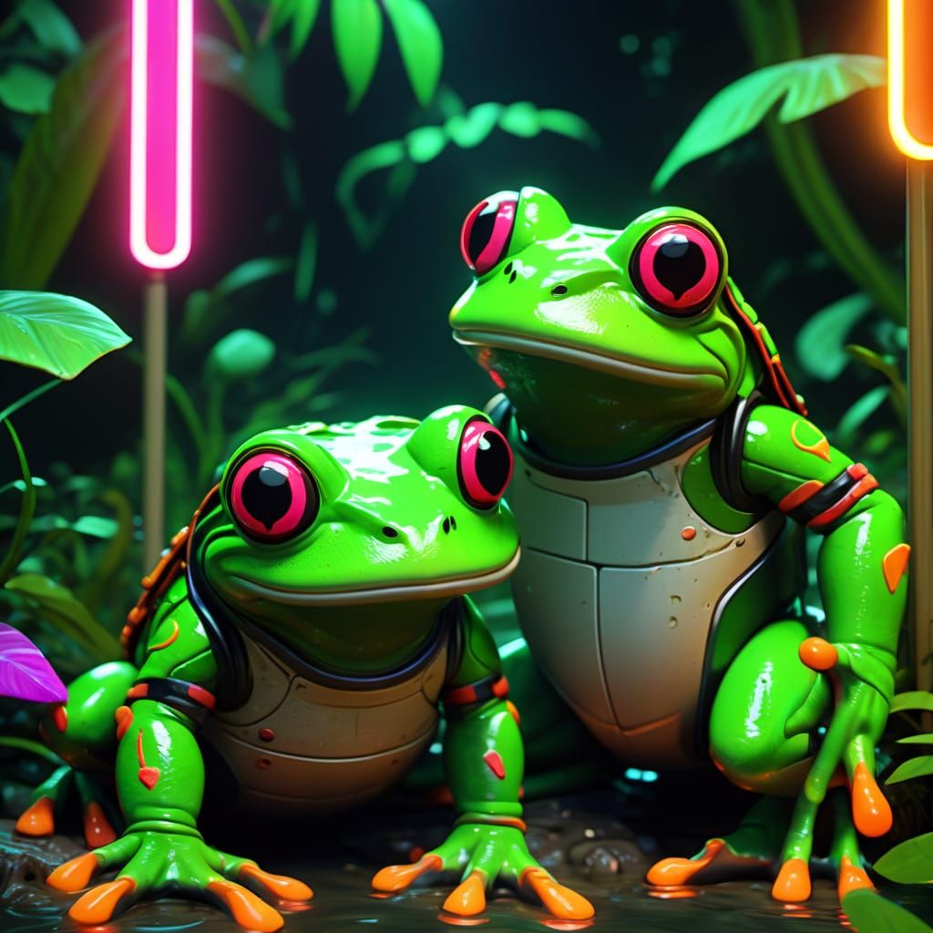 Army Rangers as Swamp Frogs in Jungle River