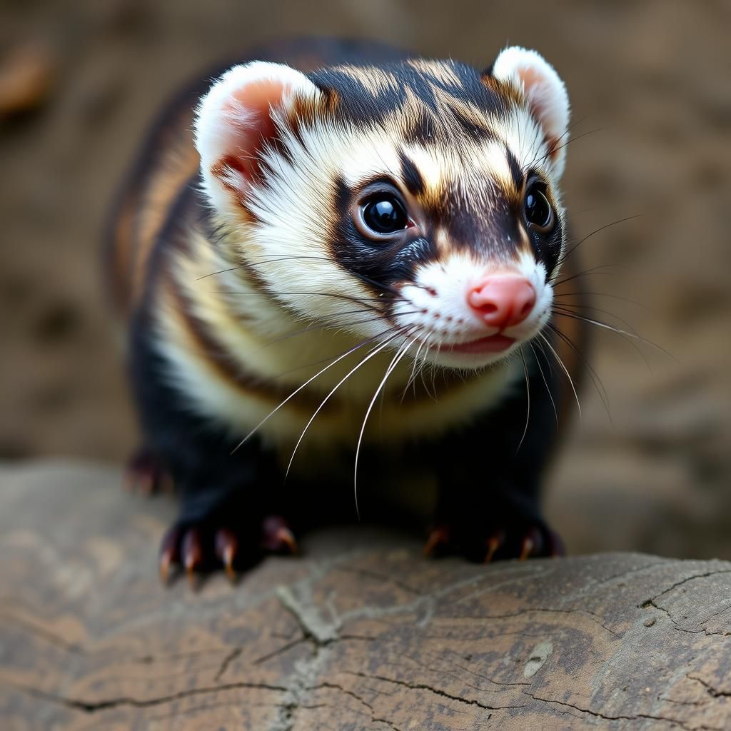 Ferret with Tiger Stripes