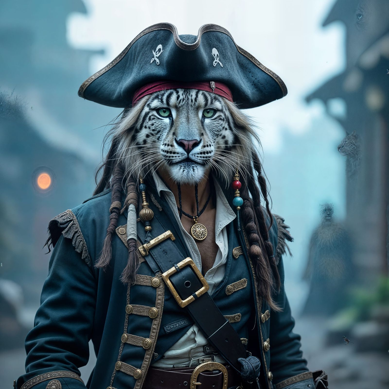 Pirate Tabaxi as Snow Leopard, Cinematic