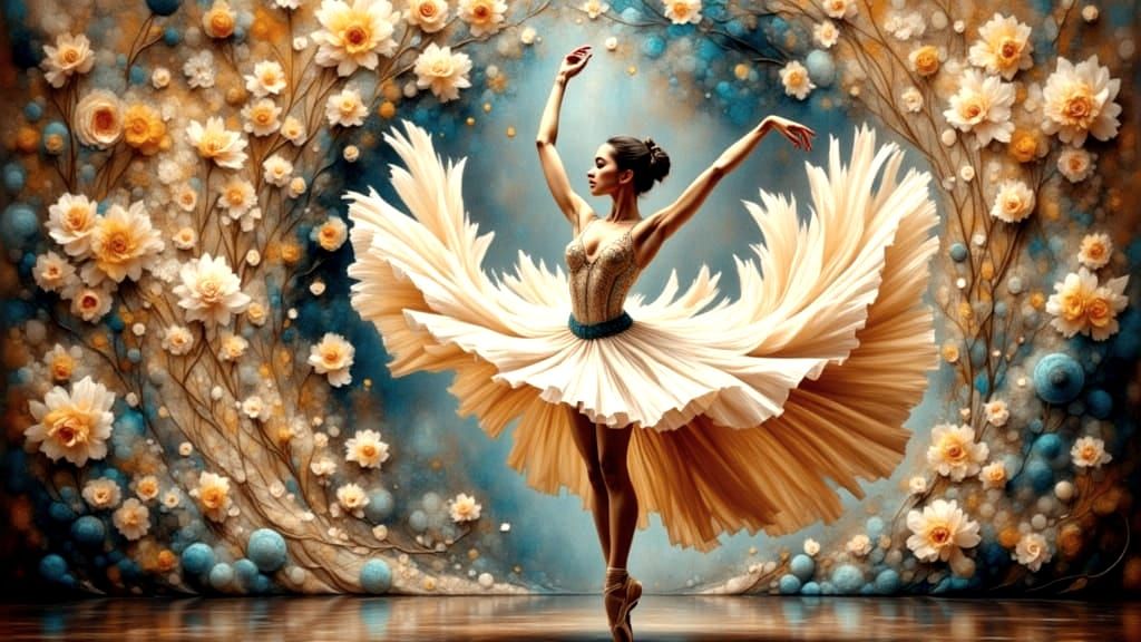 Surreal Classic Ballet Dance in Flux