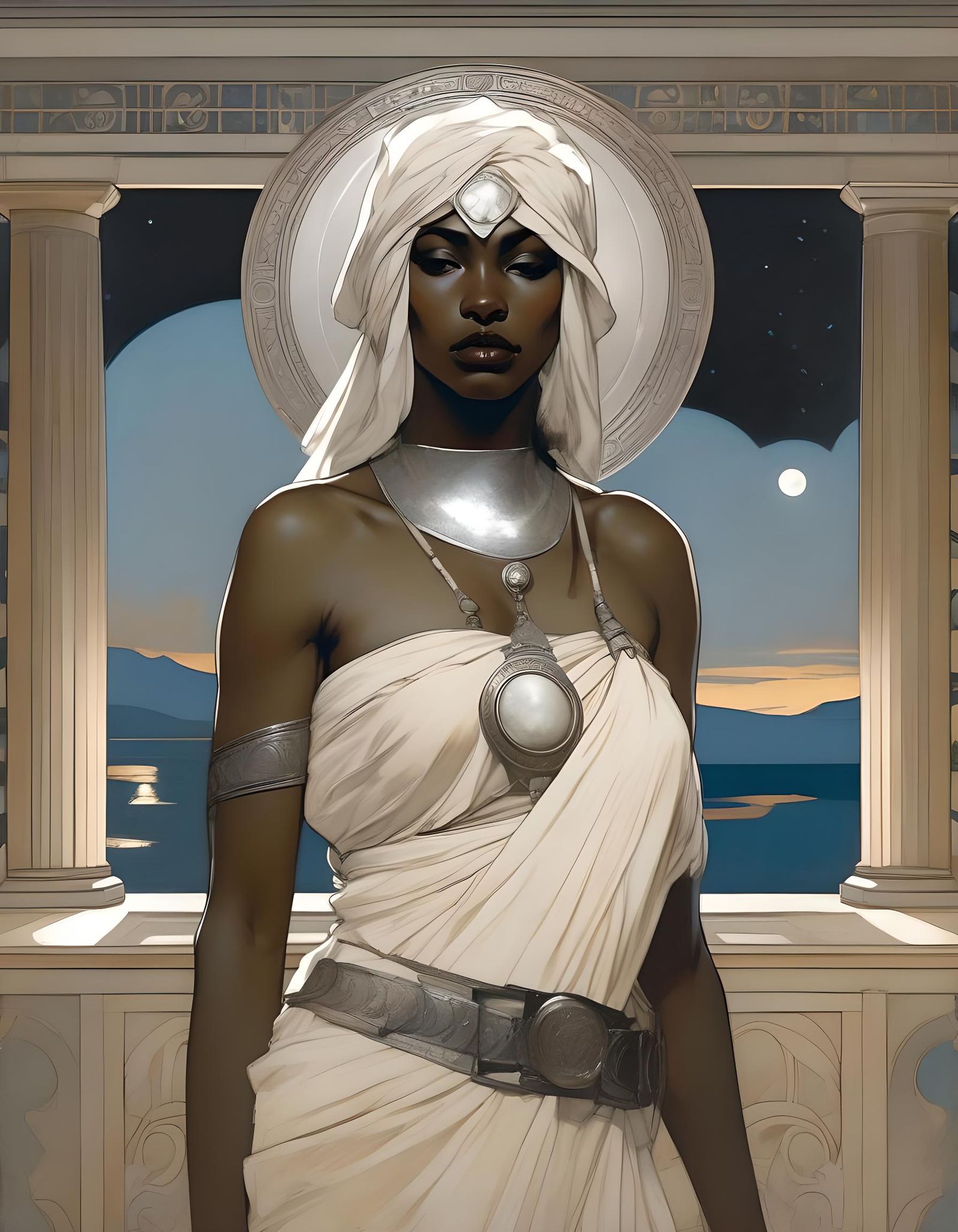 Selene, Greek goddess of the moon.