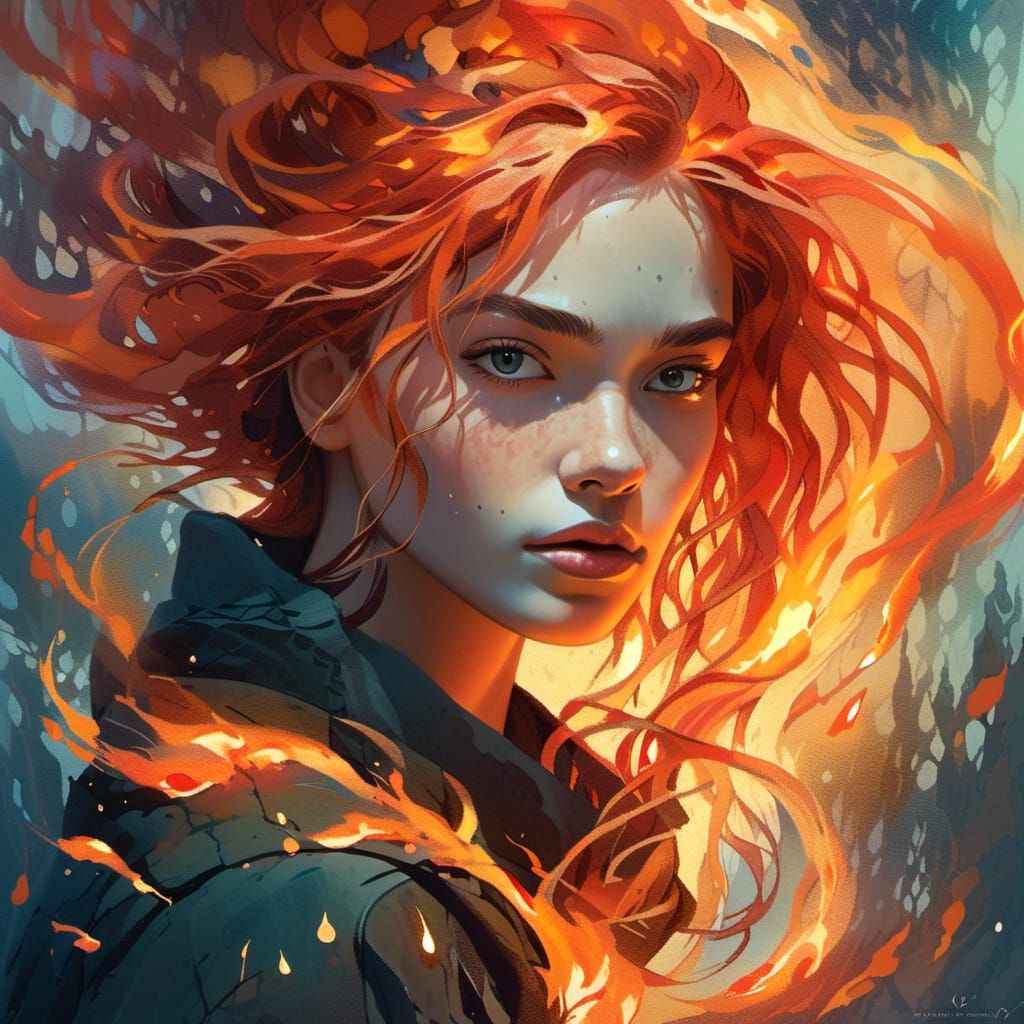 Firey Elf Portrait