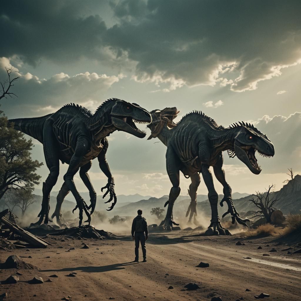 Dramatic Duality: A Cinematic Film Still