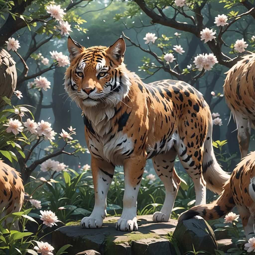 Detailed 3D Anime Animal Art