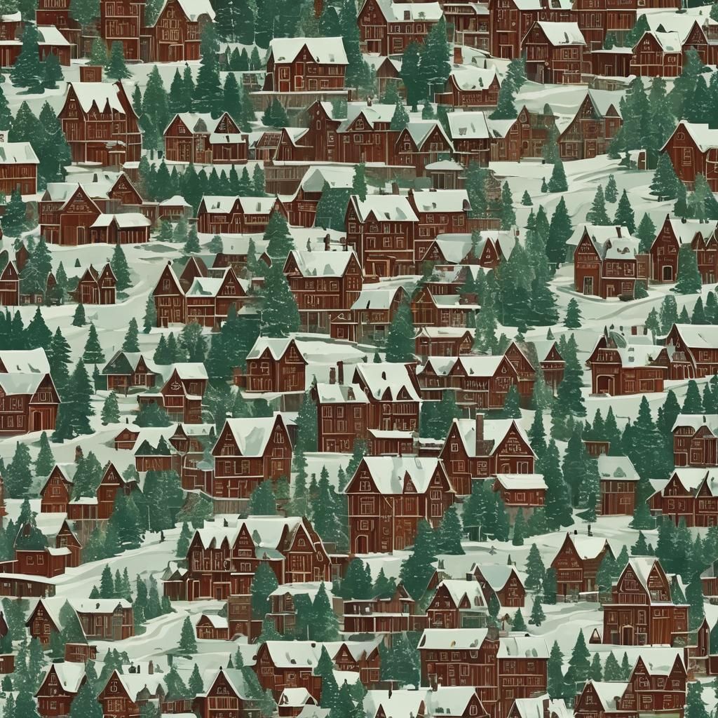 Vintage City Style Shopping Bag with Bright Prints