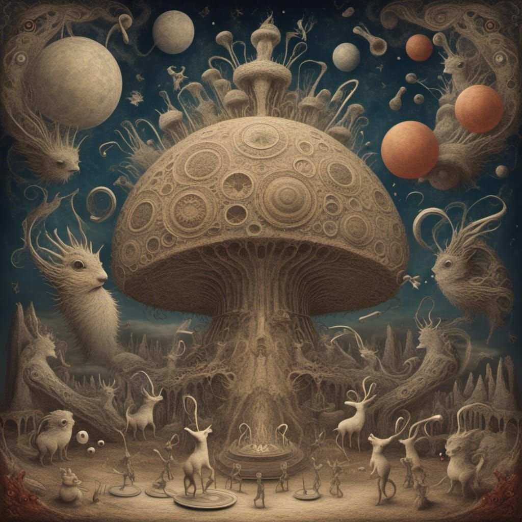 Jazz Band Record Sleeve with Cute Creatures