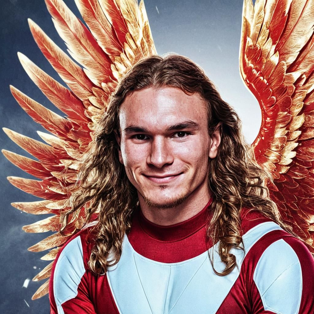 Angel Superhero in Comic Book Style