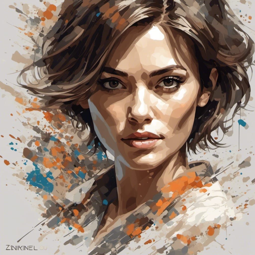 Brunette Woman Creates Ceramic Art in Retro Anime Style