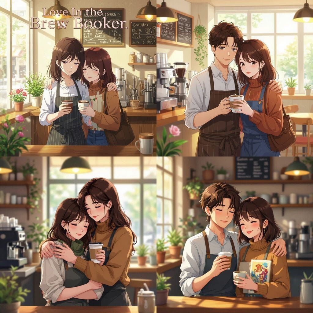 Romance Webtoon Poster: Love In The Brew Booker